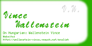 vince wallenstein business card